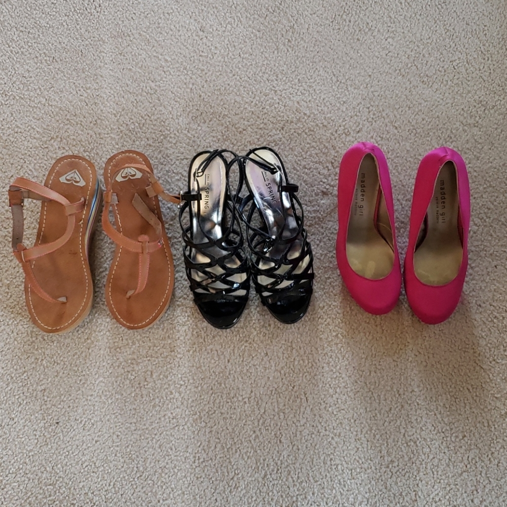 3 pair of shoes - size 6